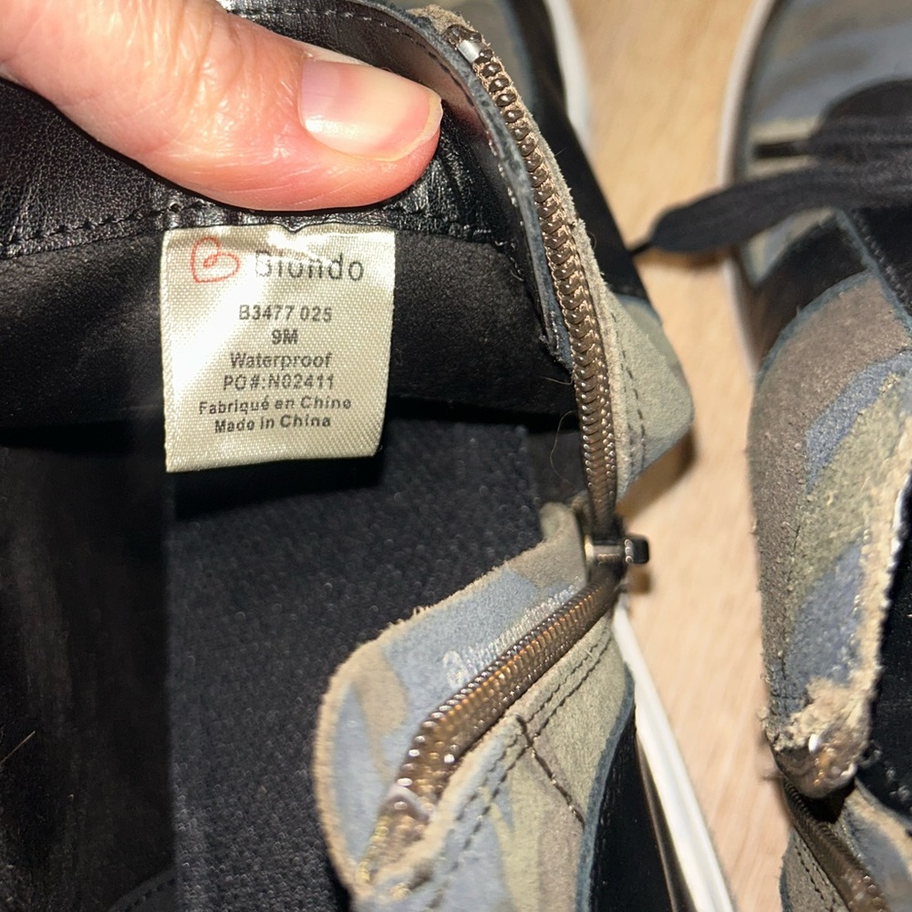 Blondo Waterproof Camo & Leather Sneakers - Picture 3 of 11